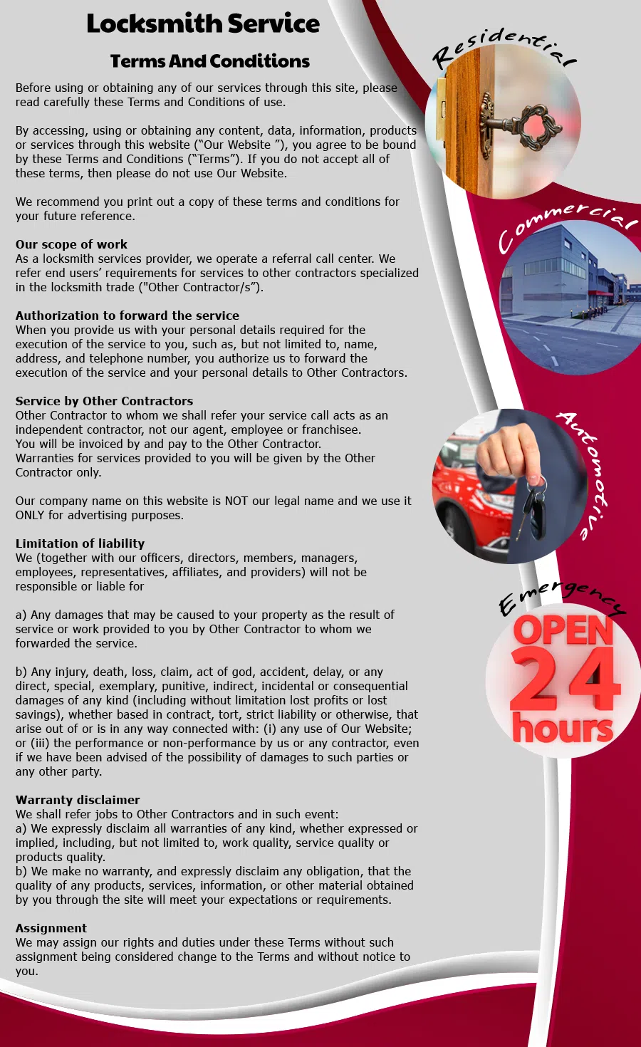 Lincolnshire Locksmith Service, Lincolnshire, IL 847-597-6207 - Terms-and-conditions-9